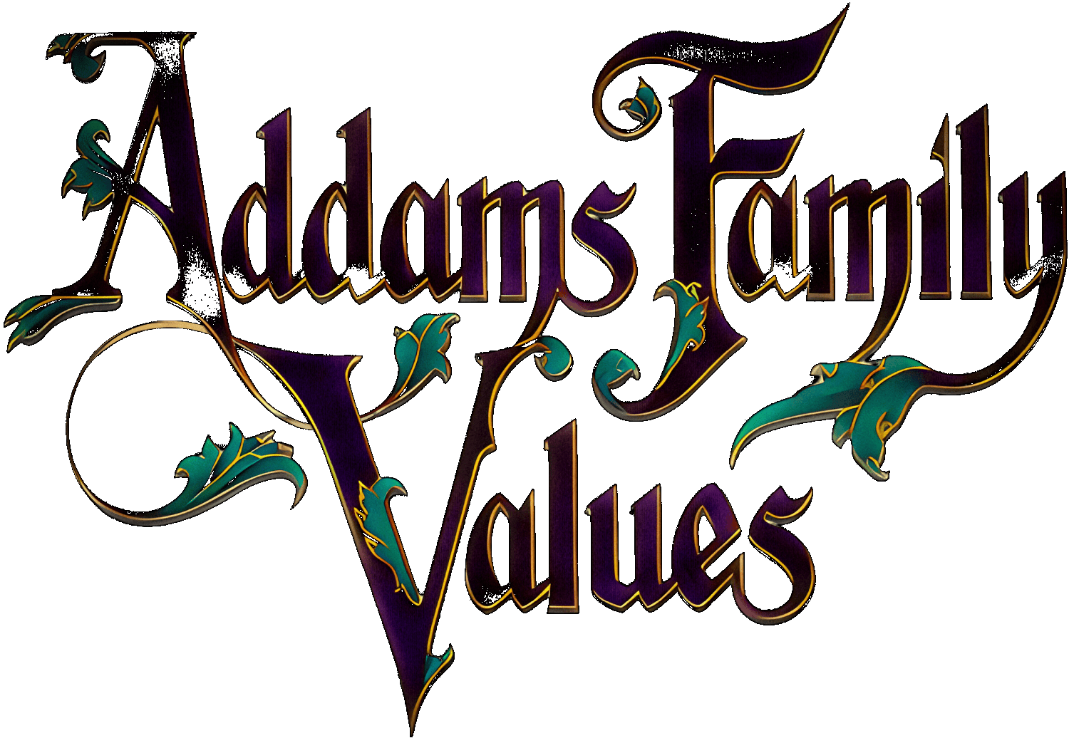 Addams Family Values logo for Super Nintendo